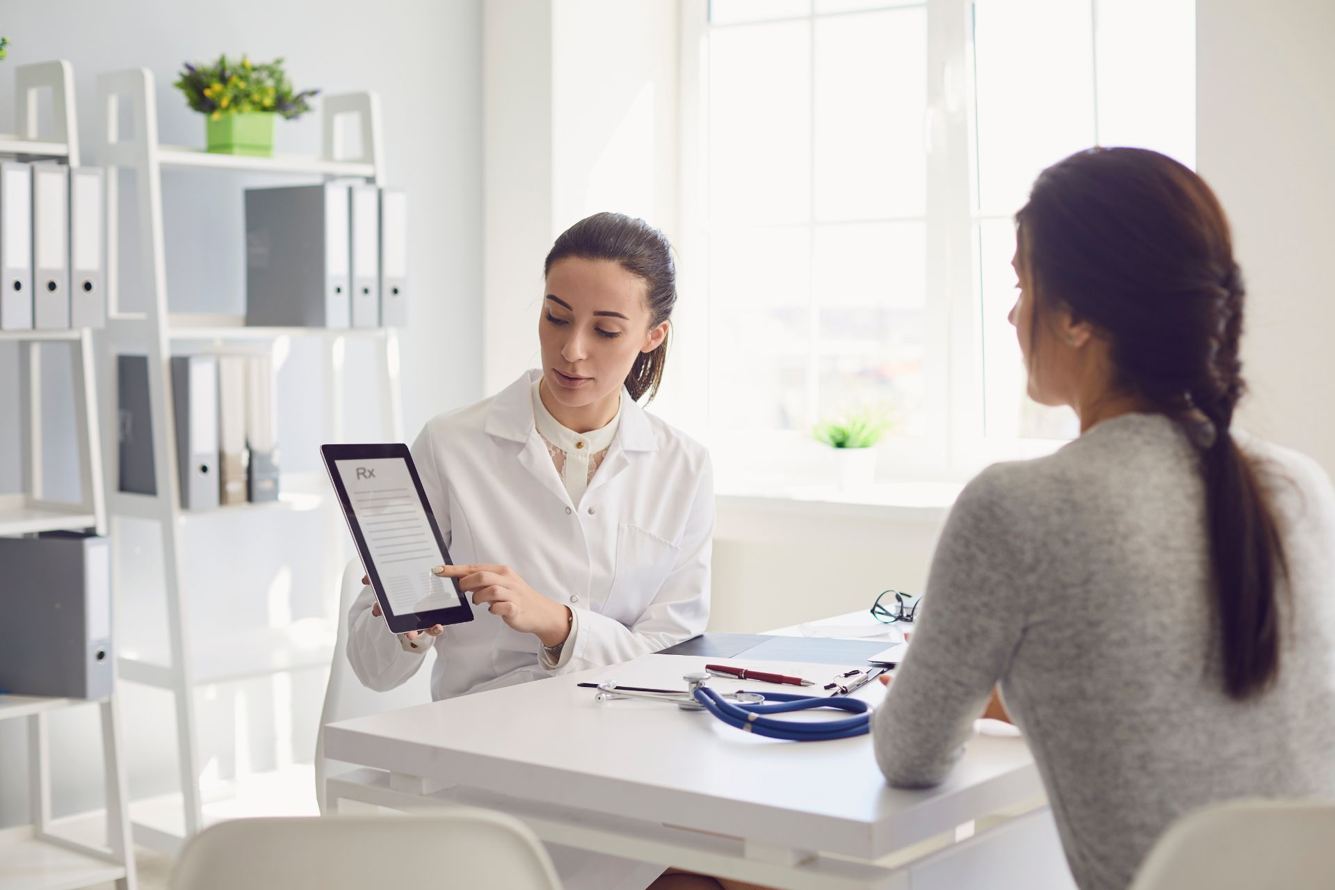 consultation with a patient